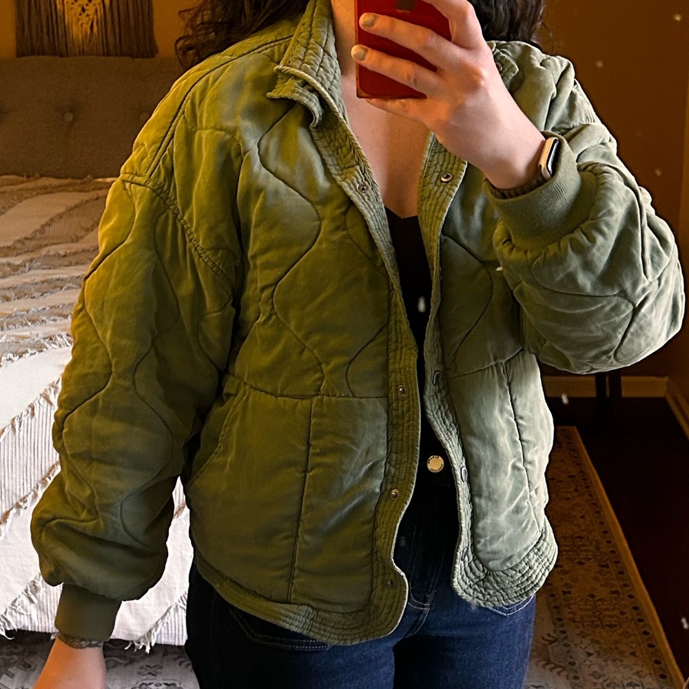 ANTHROPOLOGIE [BLANK NYC] quilted cropped jacket